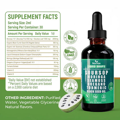 100% Organic 10-in-1 Soursop Mucus Cleanse Drops